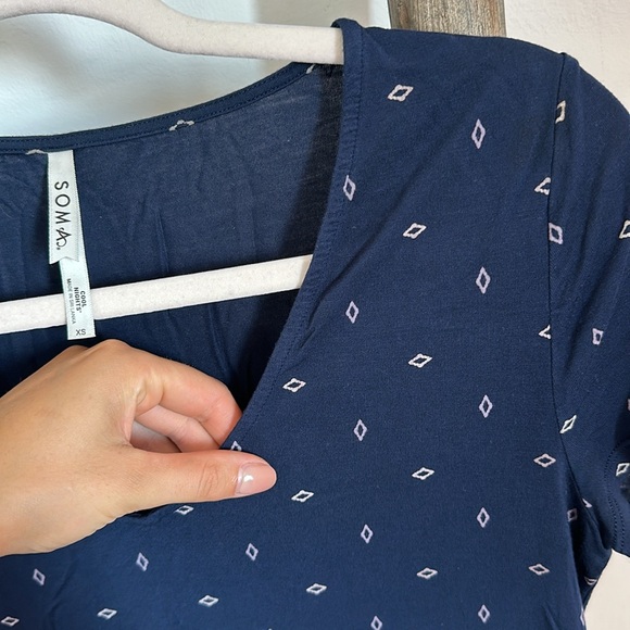 SOMA COOL NIGHTS Printed Short-Sleeve pajama set / Size XSmall - Picture 5 of 14